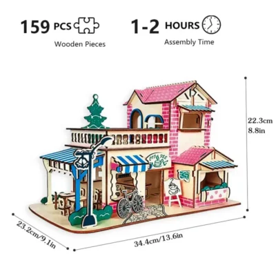 Romantic Café - 3d puzzle buildings architecture model