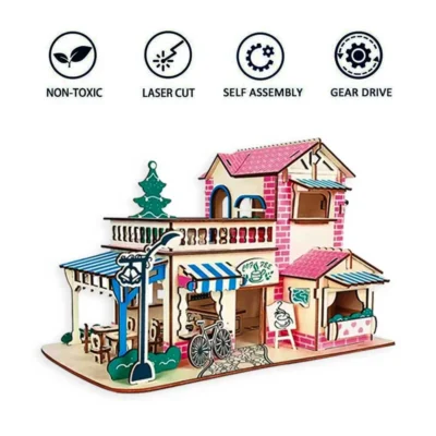 Romantic Café - 3d puzzle buildings architecture model