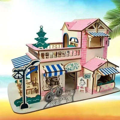 Romantic Café - 3d puzzle buildings architecture model