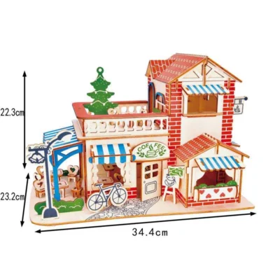 Romantic Café - 3d puzzle buildings architecture model