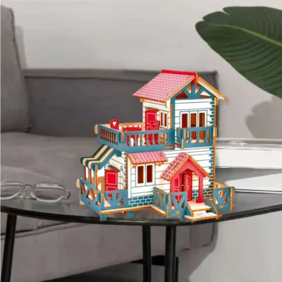 Western Villa - 3d puzzle house architecture model