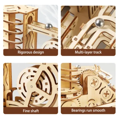 Spiral Lifting Platform - wood best 3d puzzles mechanical model
