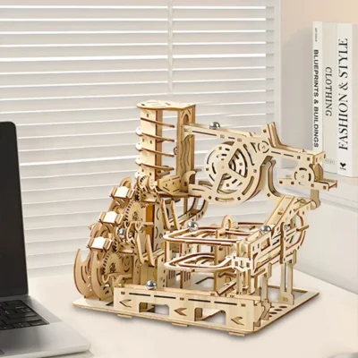 Spiral Lifting Platform - wood best 3d puzzles mechanical model