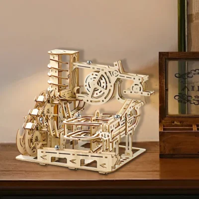 Spiral Lifting Platform - wood best 3d puzzles mechanical model