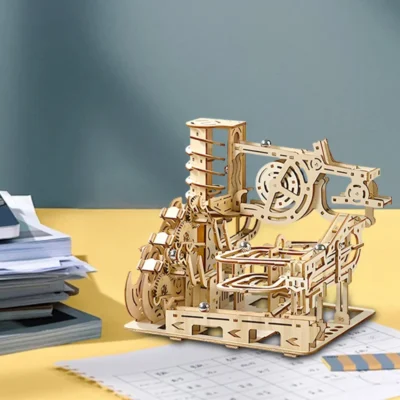 Spiral Lifting Platform - wood best 3d puzzles mechanical model