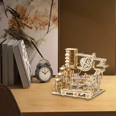 Spiral Lifting Platform - wood best 3d puzzles mechanical model