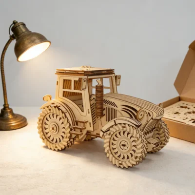 Tractor Head - 3d wooden tractor puzzle vehicle model