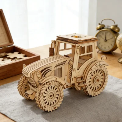 Tractor Head - 3d wooden tractor puzzle vehicle model