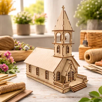 Wilderness Temple - 3d architecture puzzles architecture model