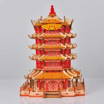 Yellow Crane Tower - astronomy tower 3d puzzle architecture model