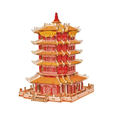 Yellow Crane Tower - astronomy tower 3d puzzle architecture model