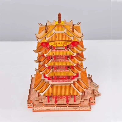 Yellow Crane Tower - astronomy tower 3d puzzle architecture model