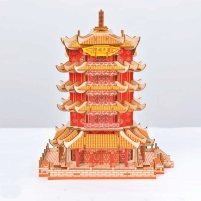Yellow Crane Tower - astronomy tower 3d puzzle architecture model