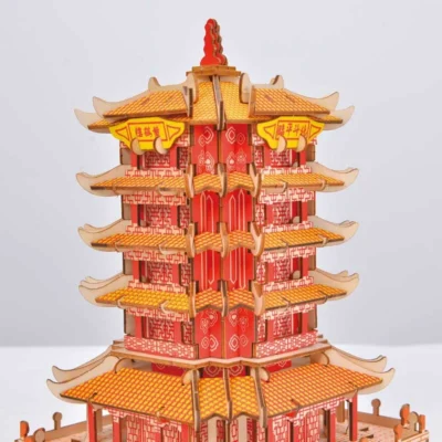 Yellow Crane Tower - astronomy tower 3d puzzle architecture model