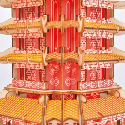 Yellow Crane Tower - astronomy tower 3d puzzle architecture model