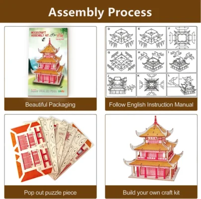 Yueyang Tower - 3d puzzle kits architecture model