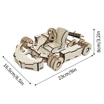 Go-Kart - wood 3d puzzle vehicle model