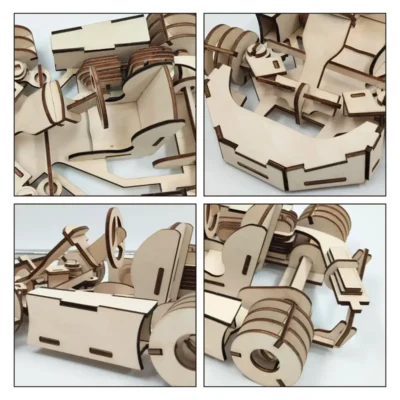 Go-Kart - wood 3d puzzle vehicle model