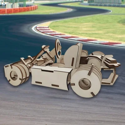 Go-Kart - wood 3d puzzle vehicle model