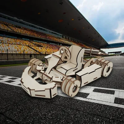 Go-Kart - wood 3d puzzle vehicle model