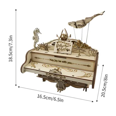 Grand Piano - 3d wooden puzzle grand piano home decor